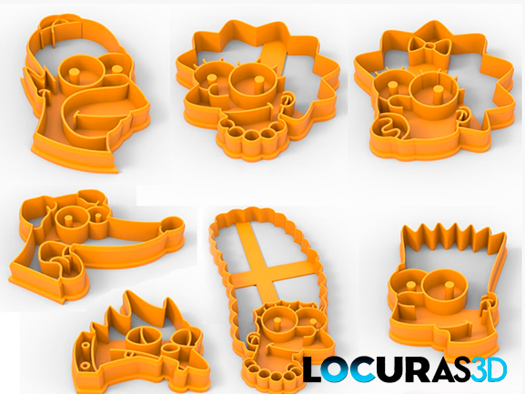 Kit De Cortantes Los Simpson x7