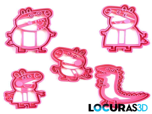 Kit De Cortantes Peppa Pig x5