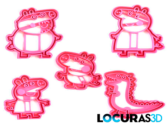 Kit De Cortantes Peppa Pig x5