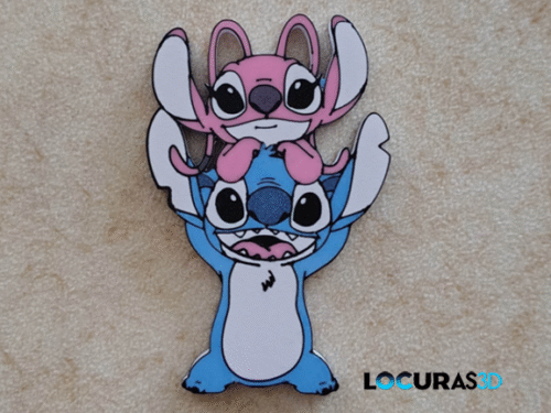 LLavero Stitch & Angel