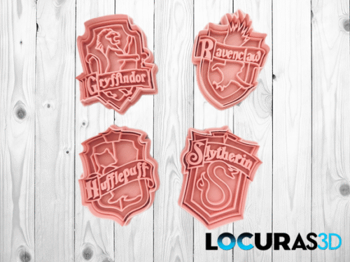 Kit De Cortantes Harry Potter Escudos Escuelas x4
